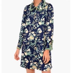 Tuckernuck Night Bloom Twiggy Dress With Green Trim | XXXL